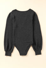 Load image into Gallery viewer, Pinstripe Deep V Ribbed Bodysuit
