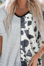 Load image into Gallery viewer, Striped V-Neck Short Sleeve Tee
