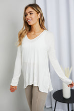 Load image into Gallery viewer, HYFVE Side Slit V-Neck Long Sleeve Top
