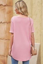 Load image into Gallery viewer, V-Neck Dropped Shoulder Tunic Top
