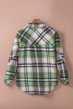 Load image into Gallery viewer, Plaid High-Low Shirt Jacket
