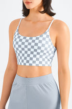 Load image into Gallery viewer, Breathable Checkered Sports Bra
