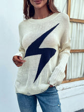 Load image into Gallery viewer, Graphic Distressed Dropped Shoulder Sweater
