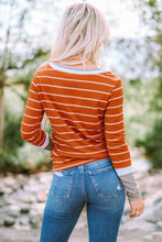 Load image into Gallery viewer, Striped Round Neck Rib-Knit Top
