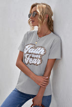 Load image into Gallery viewer, FAITH OVER FEAR Graphic Round Neck Tee
