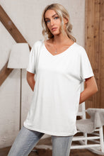 Load image into Gallery viewer, Solid V-Neck Short Sleeve Tee
