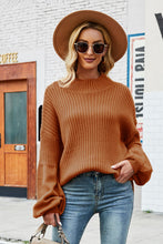Load image into Gallery viewer, Lantern Sleeve Dropped Shoulder Sweater
