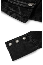 Load image into Gallery viewer, GAWQO Button Detail Military Denim Jacket
