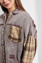 Load image into Gallery viewer, POL At Twilight Full Size Plaid Contrast Shacket
