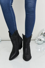 Load image into Gallery viewer, Forever BLACK Rhinestone Cowboy Booties DIBS 1010
