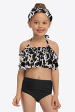 Load image into Gallery viewer, Printed Layered Halter Neck Two-Piece Swim Set

