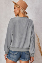 Load image into Gallery viewer, Round Neck Dropped Shoulder Sweatshirt

