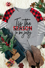 Load image into Gallery viewer, Mixed Print Letter Graphic Long Sleeve Top
