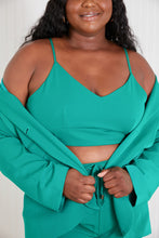 Load image into Gallery viewer, GeeGee Wall Street Full Size Bra, Blazer, and Pants Set in Kelly Green
