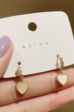 Load image into Gallery viewer, Rhinestone Heart Hoop Earrings

