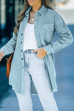 Load image into Gallery viewer, Corduroy Button Down Longline Shirt Jacket
