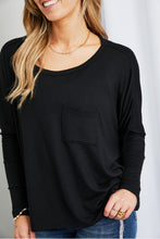 Load image into Gallery viewer, Zenana Full Size Round Neck Pocket Long Sleeve Top

