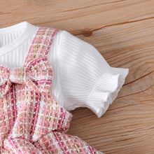 Load image into Gallery viewer, Baby Girl Tweed Faux Layered Bodysuit Dress
