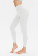 Wide Waistband Slim Fit Sports Pants with Pocket