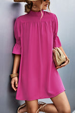 Load image into Gallery viewer, Frill Neck Flounce Sleeve Dress
