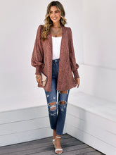 Load image into Gallery viewer, Printed Lantern Sleeve Open Front Top
