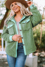 Load image into Gallery viewer, Contrast Button Down Fleece Jacket
