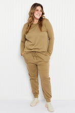 Load image into Gallery viewer, Zenana Comfy and Cozy Full Size Run Lounge Set in Khaki
