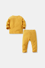 Load image into Gallery viewer, Baby Long Sleeve Henley and Pants Set
