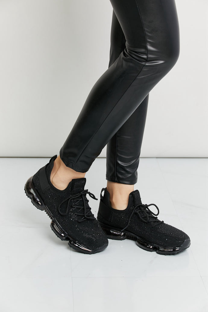 Forever Link Sports Lovers Rhinestone Lace-Up Sneakers