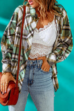 Load image into Gallery viewer, Plaid High-Low Shirt Jacket
