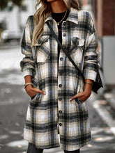 Load image into Gallery viewer, Plaid Long Shacket •4 color options DIBS SHACKET
