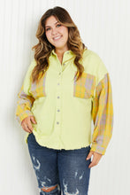 Load image into Gallery viewer, POL Bright Autumn Full Size Contrast Plaid Twill Shacket
