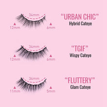 Load image into Gallery viewer, POPMI Erica Set of 3 Cat-Eye Magnetic Lashes

