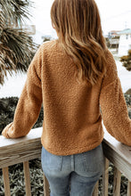 Load image into Gallery viewer, V-Neck Button Front Teddy Cardigan
