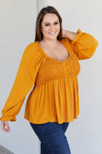 Load image into Gallery viewer, GeeGee Penthouse Full Size Smocked Blouse
