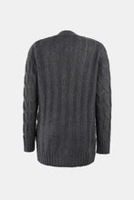 Load image into Gallery viewer, Cable-Knit Button Down V-Neck Cardigan
