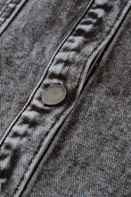 Load image into Gallery viewer, Raw Hem Button Down Denim Jacket with Breast Pockets
