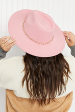Load image into Gallery viewer, Fame Countdown to Chic Chain and Ribbon Fedora Hat
