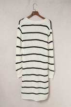 Load image into Gallery viewer, Off White &amp; Stripes Rib-Knit Duster DIBS YES
