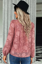 Load image into Gallery viewer, Floral Applique Puff Sleeve Blouse

