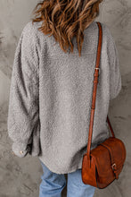 Load image into Gallery viewer, Button Front Teddy Jacket with Pockets
