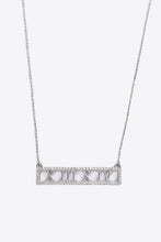 Load image into Gallery viewer, Inlaid Cubic Zirconia Bar Pendant Necklace
