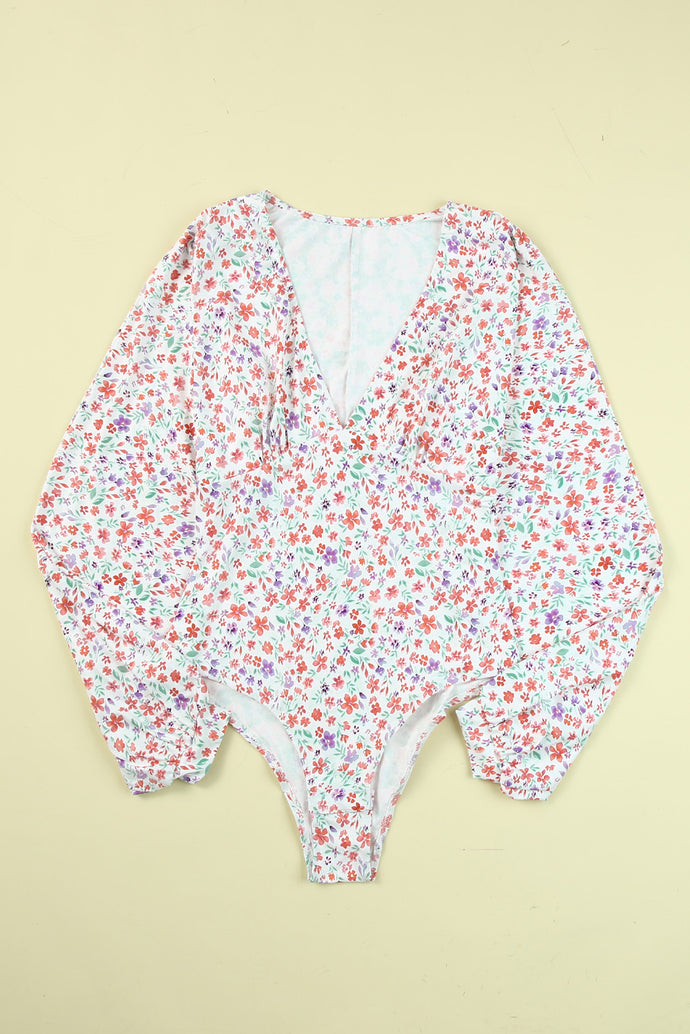 Ditsy Floral Plunge Bodysuit