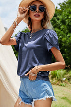Load image into Gallery viewer, Short Petal Sleeve Crewneck Top
