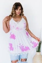Load image into Gallery viewer, White Birch Finders Keepers Full Size Tie-Dye Lace Top
