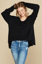 Load image into Gallery viewer, Petal Dew Exposed Seam Tunic Sweater
