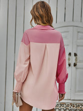Load image into Gallery viewer, Contrast Lantern Sleeve Shirt
