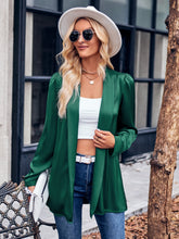 Load image into Gallery viewer, Open Front Puff Sleeve Cardigan
