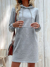 Load image into Gallery viewer, Striped Drawstring Long Sleeve Hoodie
