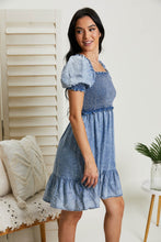 Load image into Gallery viewer, GeeGee Leading Lady Full Size Mineral Wash Chambray Dress
